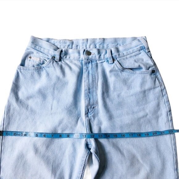 Vintage 80s Lee Jeans Mom Jeans Light Wash 10 Petite - Picture 8 of 14